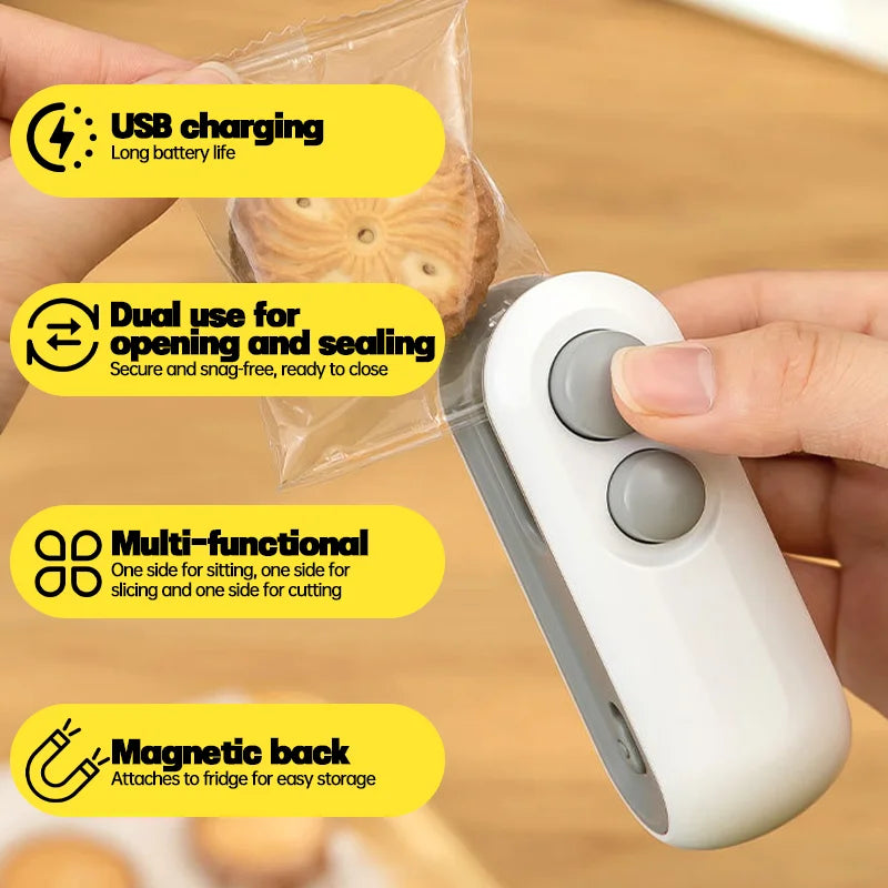Electric Mini Heat Bag Sealing- Machine Package Sealer Bags 2in1