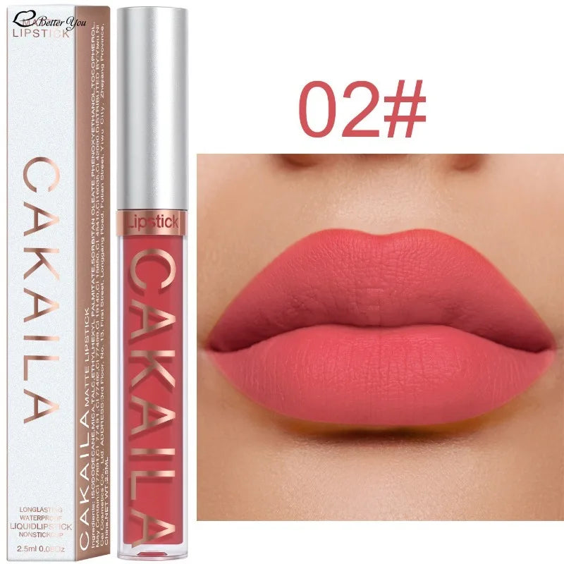 1pc/ CALKAILA 18 different Colors Waterproof Liquid Lipsticks Lip Makeup Matte Velvet Lipstick Lip Gloss Cosmetic Nude Long Lasting Non-marking