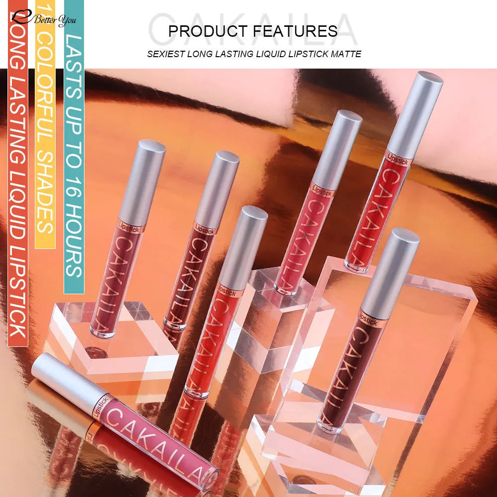 1pc/ CALKAILA 18 different Colors Waterproof Liquid Lipsticks Lip Makeup Matte Velvet Lipstick Lip Gloss Cosmetic Nude Long Lasting Non-marking