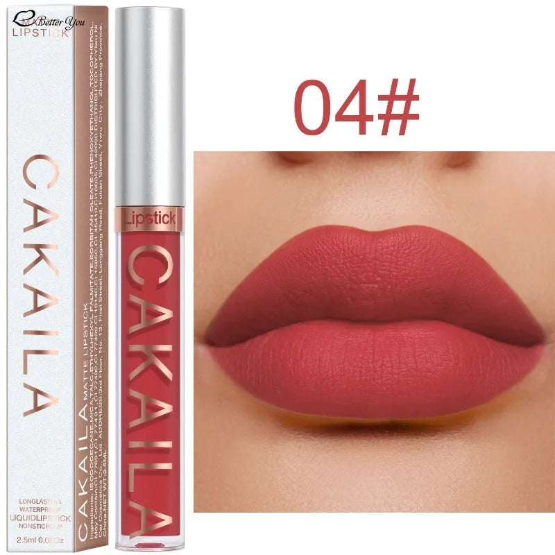 1pc/ CALKAILA 18 different Colors Waterproof Liquid Lipsticks Lip Makeup Matte Velvet Lipstick Lip Gloss Cosmetic Nude Long Lasting Non-marking