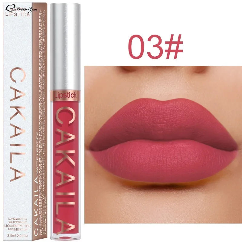 1pc/ CALKAILA 18 different Colors Waterproof Liquid Lipsticks Lip Makeup Matte Velvet Lipstick Lip Gloss Cosmetic Nude Long Lasting Non-marking